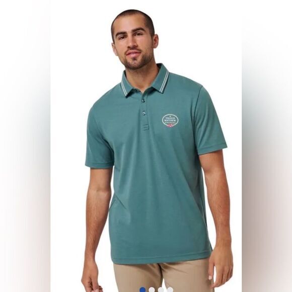 NWT Travis Mathew Men’s Patron Parade Green Polo Golf Shirt - Size XL